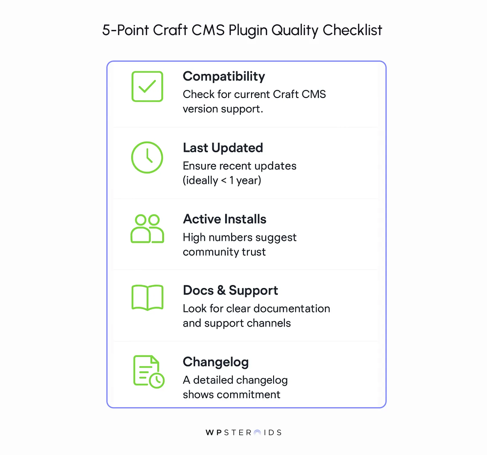 Image: 5-point Craft CMS Plugin Quality Checklist