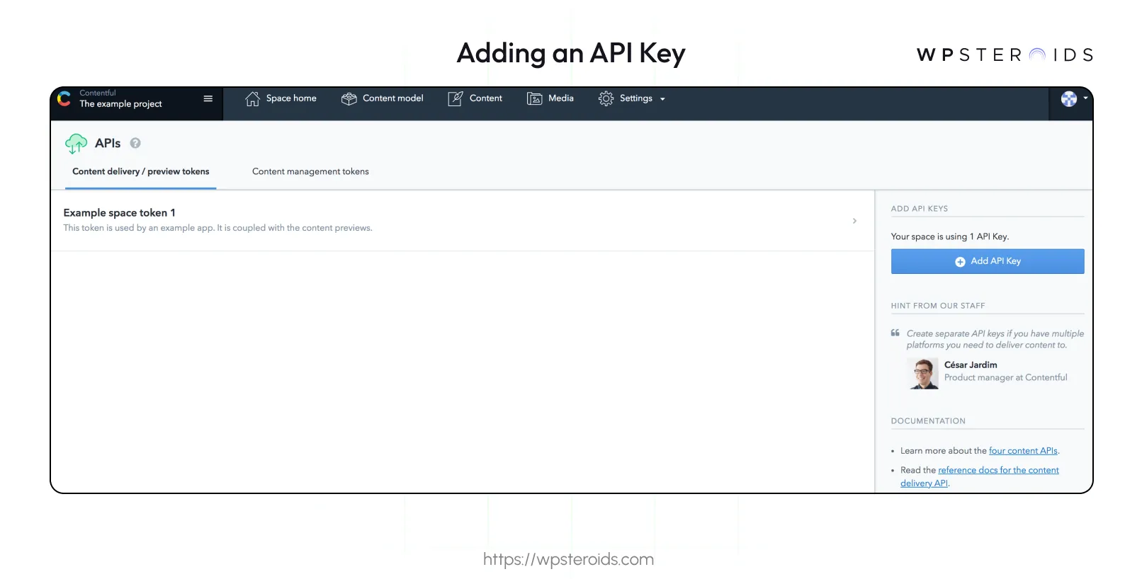 Image: Adding an API Key