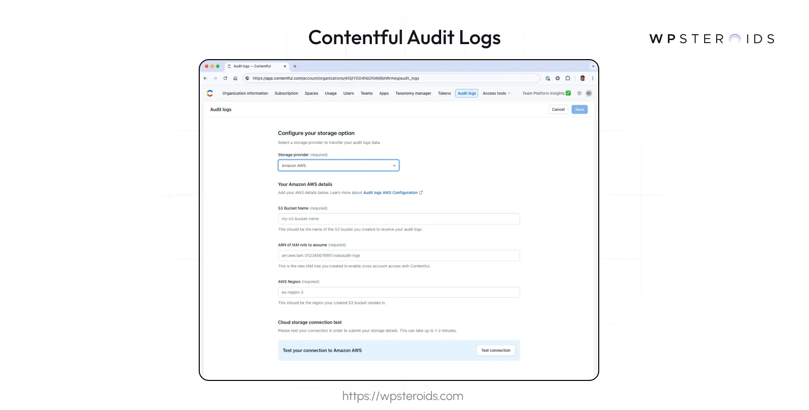 Image: Contentful Audit Logs