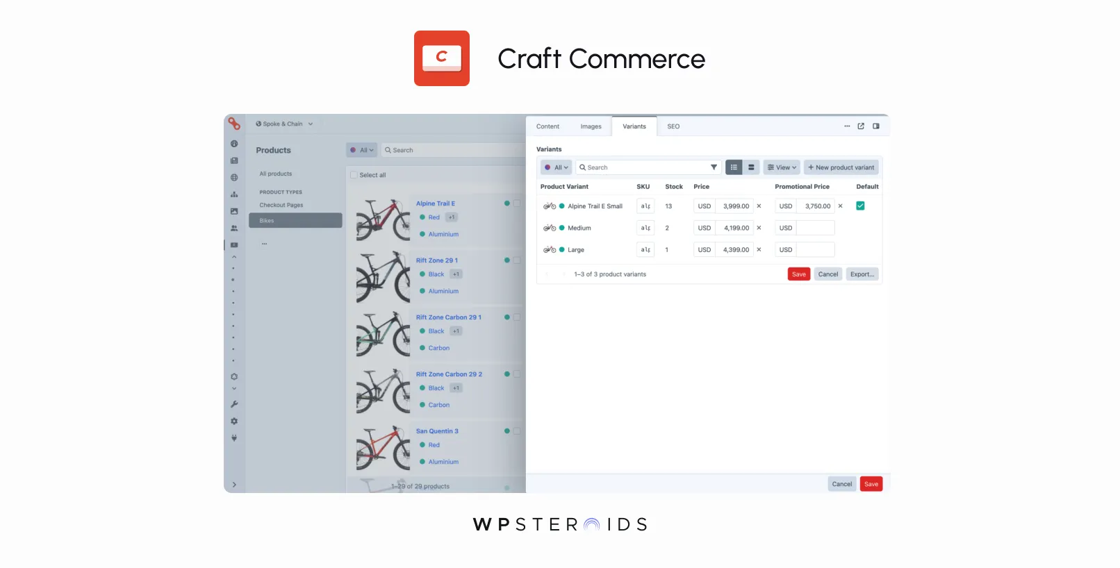 Image: Craft Commerce plugin in Craft CMS