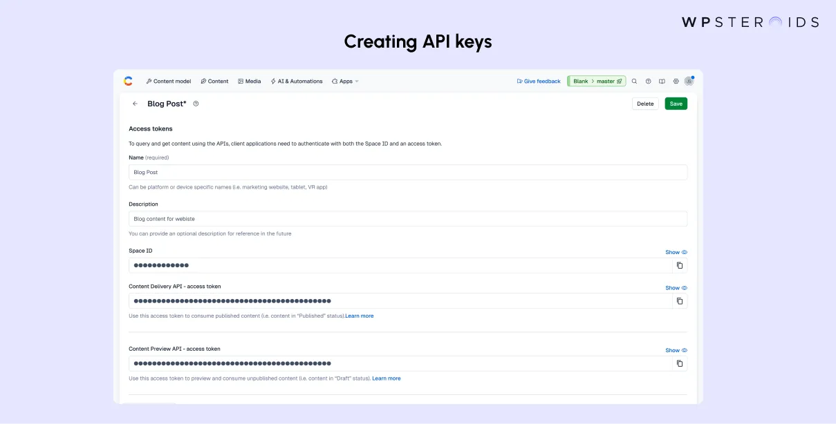 Image: Creating API Keys