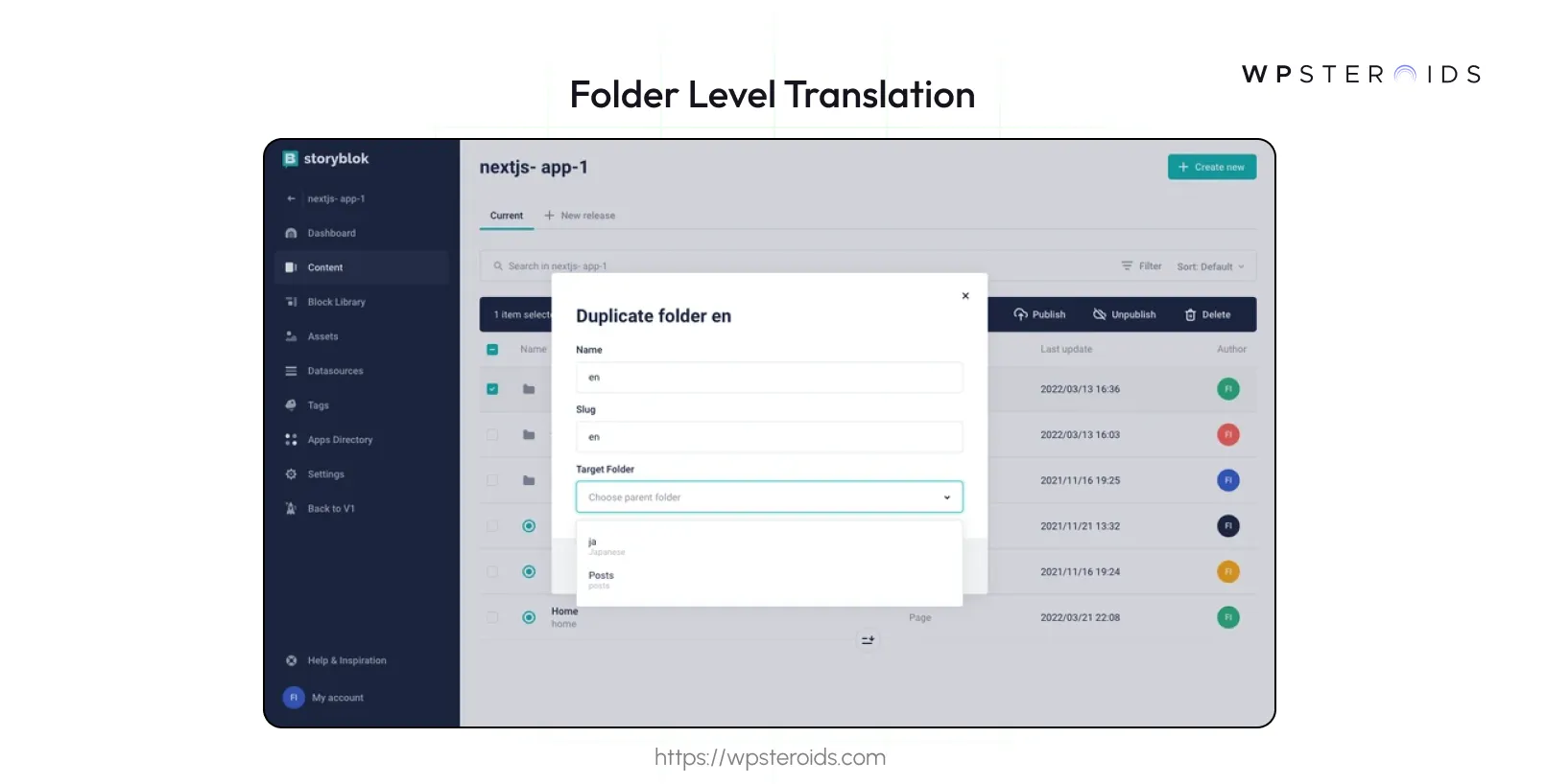 Image: Folder Level Translation