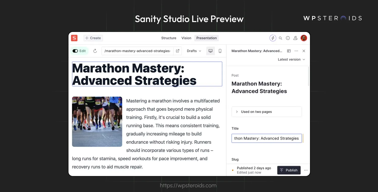 Image: Sanity Studio Live Preview