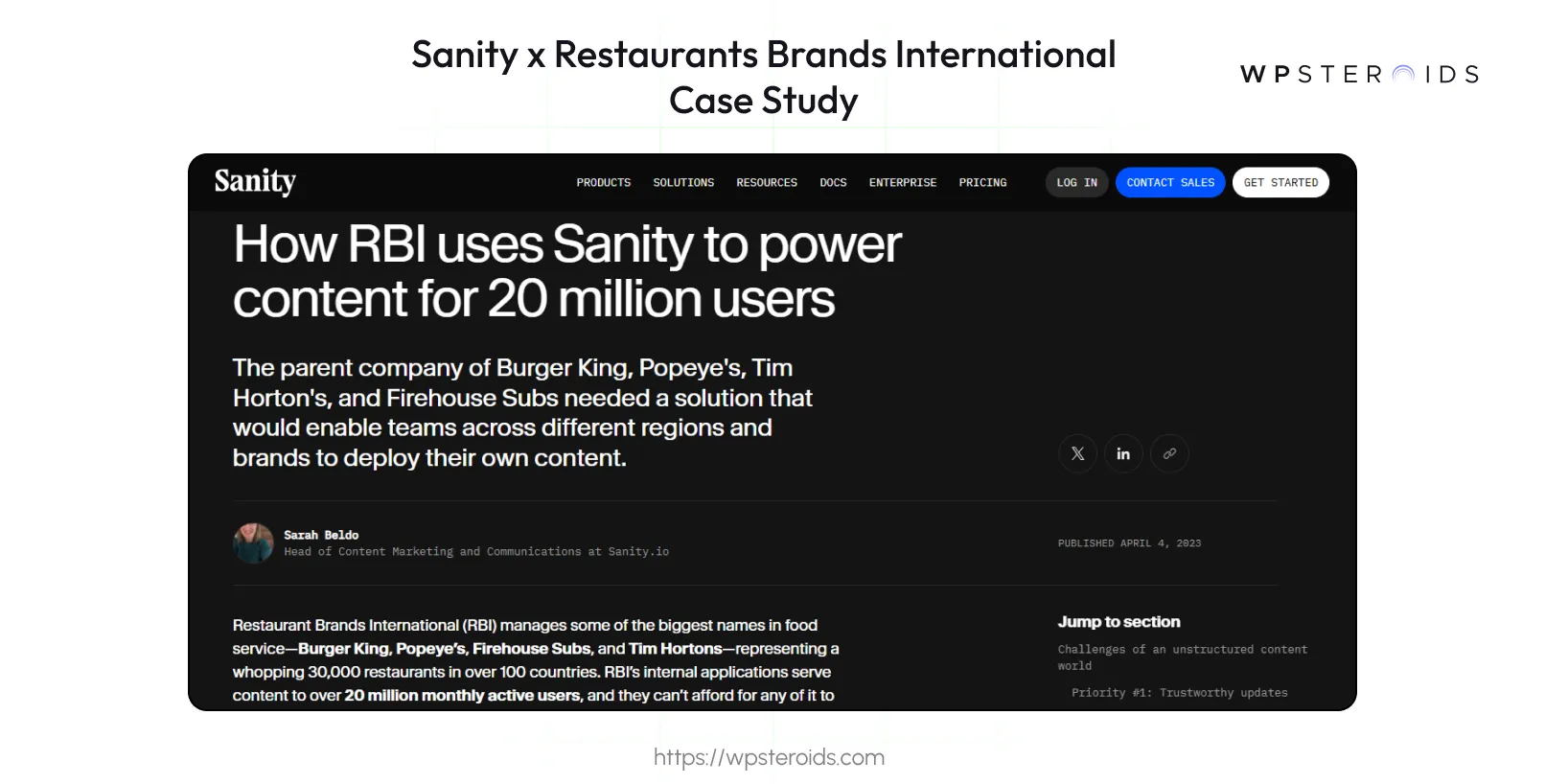 Image: Sanity x Restaurants Brands International Case Study