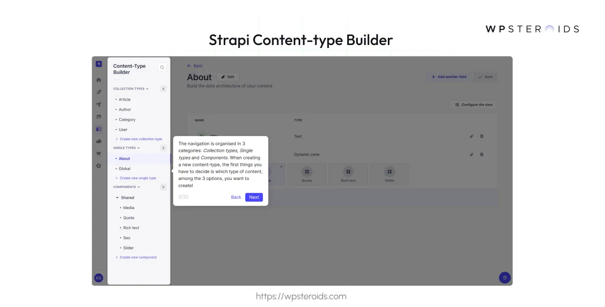Image: Strapi Content-type Builder