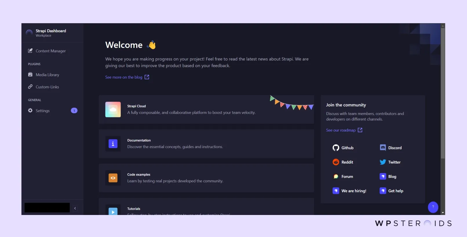 Image: Strapi Headless CMS - Dashboard