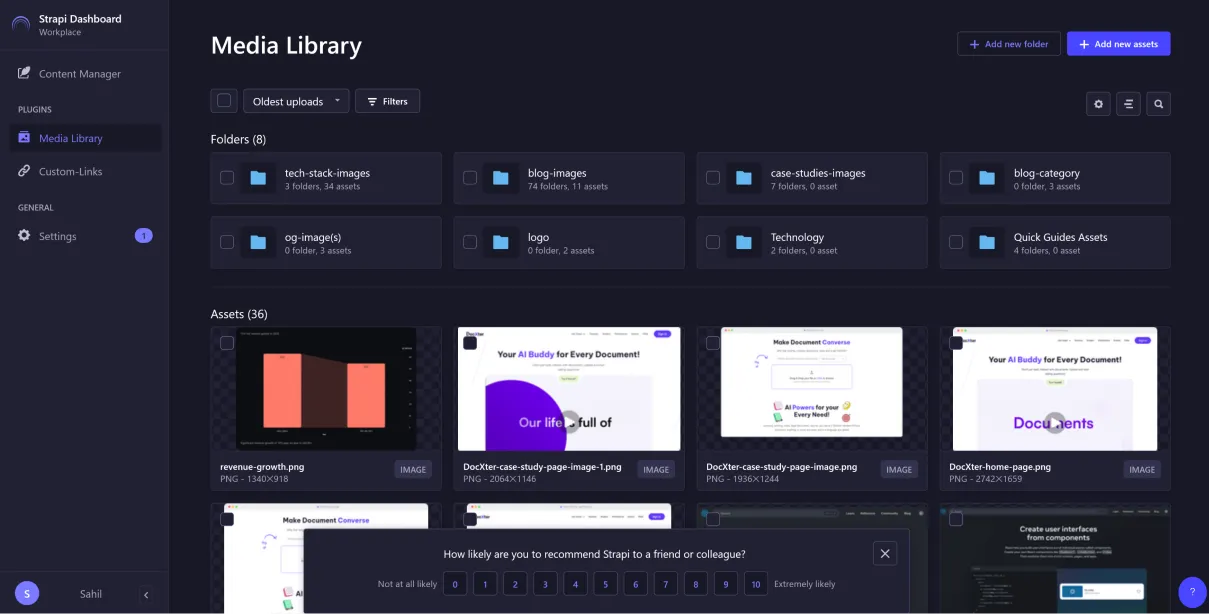 Image:Strapi Media Library